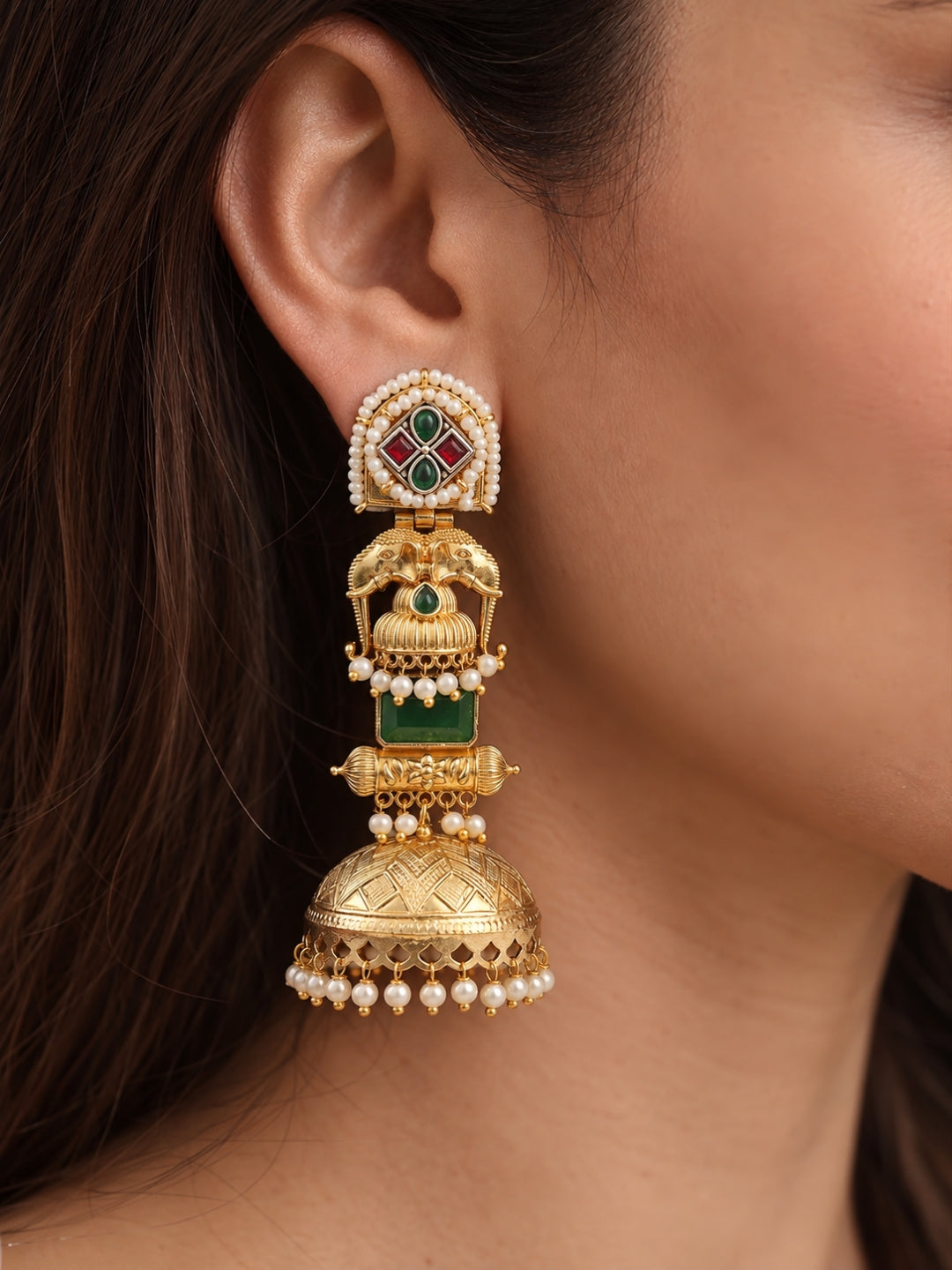 Golden Jhumkas