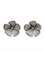 Oxidised Flower Stud Earrings