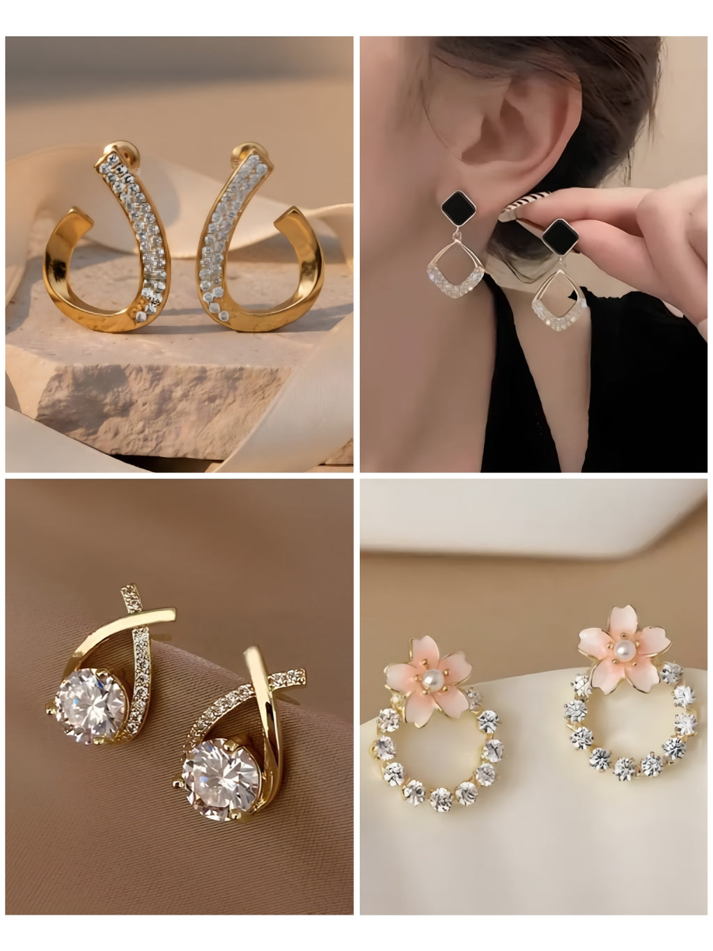 12 Pair Earring Set for Women, with Folding Jewelry Box Organizer