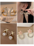 12 Pair Earring Set for Women, with Folding Jewelry Box Organizer