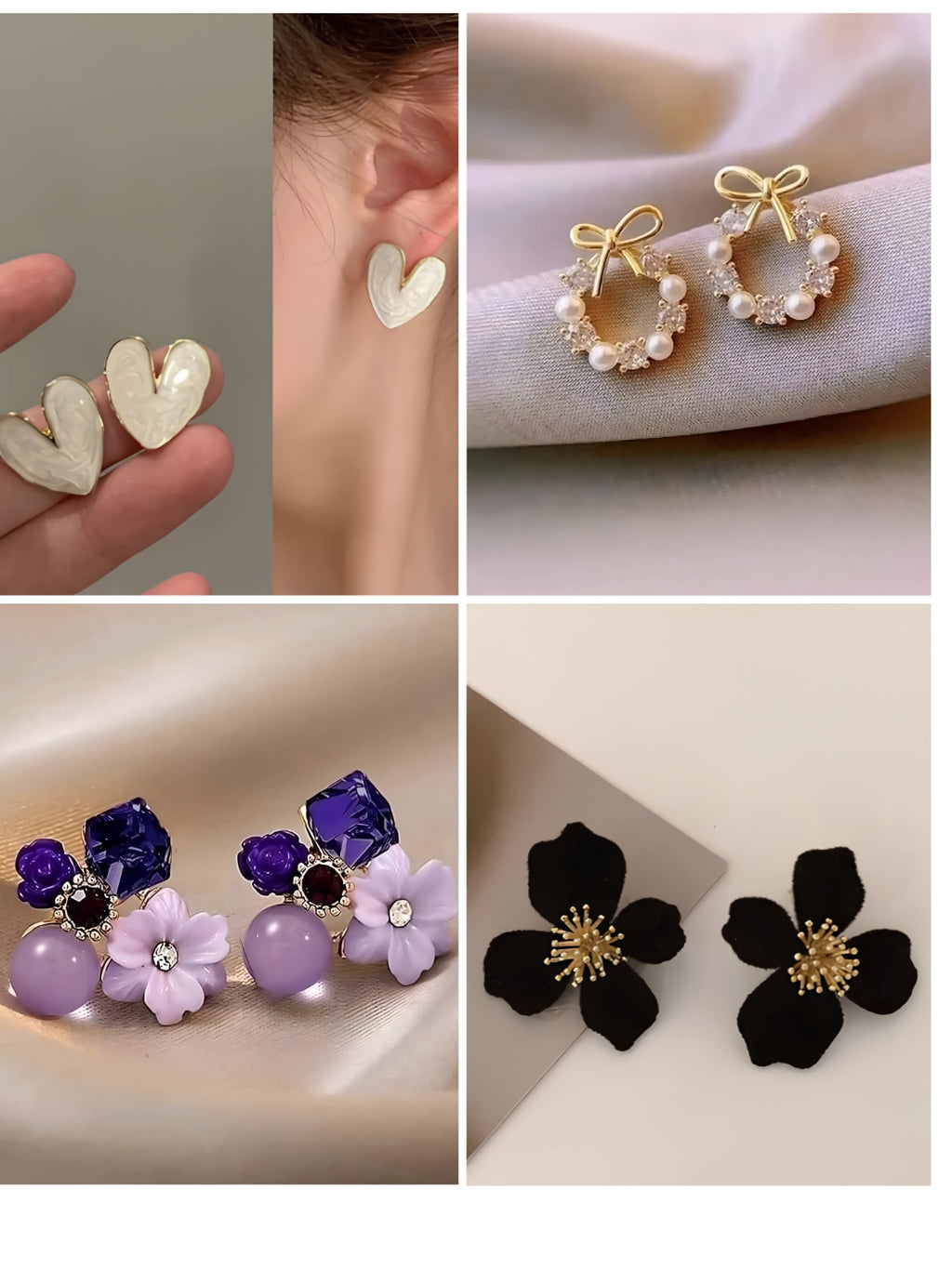 12 Pair Earring Set for Women, with Folding Jewelry Box Organizer