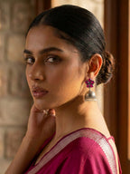 Silver Finish Floral & Jhumka Earrings Combo