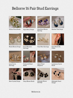 16 Pair Earring Set for Girls, with Folding Jewelry Box Organizer